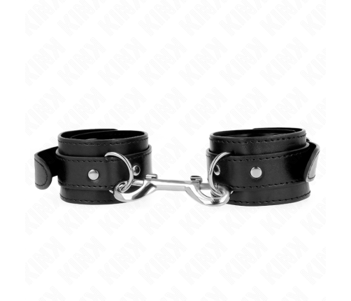 KINK - WRIST RESTRAINTS-SINGLE RIVET ROW BLACK ADJUSTABLE 17-28 CM X 5 CM