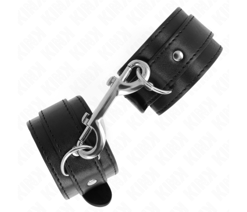 KINK - WRIST RESTRAINTS-SINGLE RIVET ROW BLACK ADJUSTABLE 17-28 CM X 5 CM