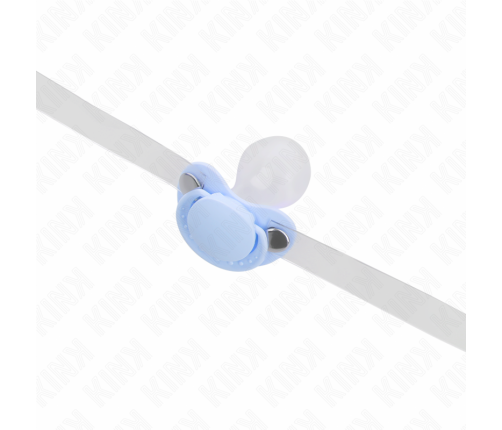 KINK - LIGHT BLUE PACIFIER SHAPED GAG 5.5 x 4 CM ADJUSTABLE 43-60 CM