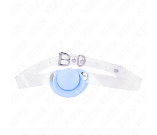 KINK - LIGHT BLUE PACIFIER SHAPED GAG 5.5 x 4 CM ADJUSTABLE 43-60 CM