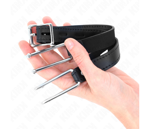 KINK - METAL HOOK GAG 11.5 CM WITH LEATHERETTE STRAP ADJUSTABLE 39-58 CM X 2 CM