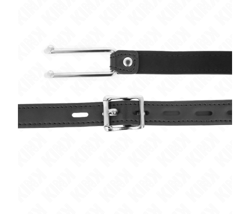KINK - METAL HOOK GAG 11.5 CM WITH LEATHERETTE STRAP ADJUSTABLE 39-58 CM X 2 CM