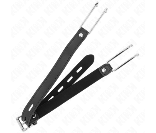 KINK - METAL HOOK GAG 11.5 CM WITH LEATHERETTE STRAP ADJUSTABLE 39-58 CM X 2 CM