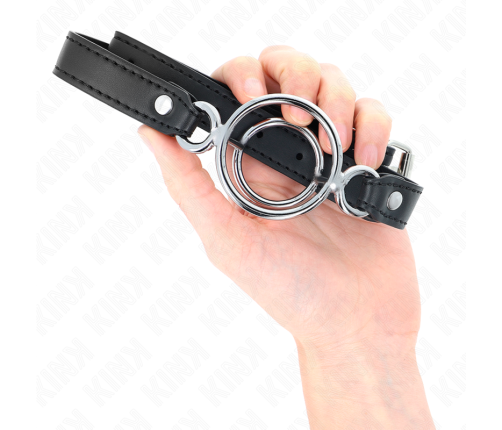 KINK - GAG WITH MULTIPLE O-RINGS 5 CM BLACK 63 X 2.5 CM