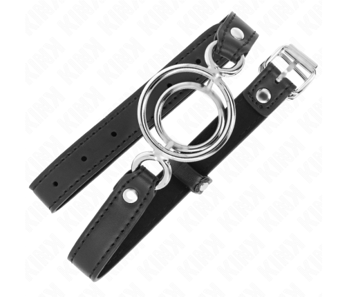 KINK - GAG WITH MULTIPLE O-RINGS 5 CM BLACK 63 X 2.5 CM