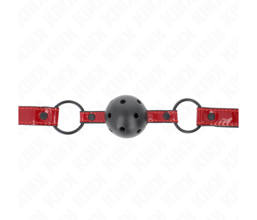 KINK - SHINY LEATHERETTE BALL 4.5 CM GAG 63.5 X 2 CM ADJUSTABLE 41 X 59 CM