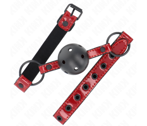 KINK - SHINY LEATHERETTE BALL 4.5 CM GAG 63.5 X 2 CM ADJUSTABLE 41 X 59 CM