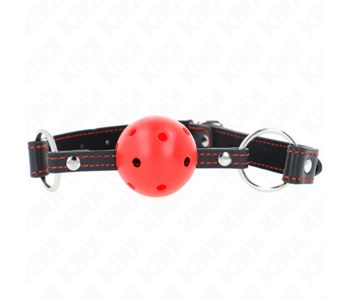 KINK - HOLLOW HARD RED BALL GAG MODEL 2 65 x 2.5 CM