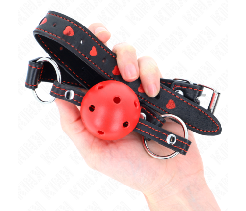 KINK - HOLLOW HARD RED BALL GAG MODEL 2 65 x 2.5 CM
