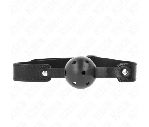 KINK - BLACK BREATHABLE BALL 4.5 CM GAG 65 x 2.5 CM