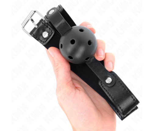 KINK - BLACK BREATHABLE BALL 4.5 CM GAG 65 x 2.5 CM