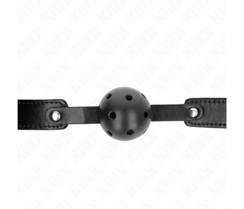 KINK - BLACK BREATHABLE BALL 4.5 CM GAG 65 x 2.5 CM