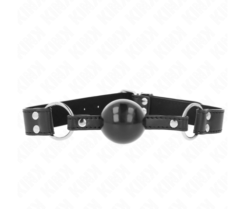 KINK - SOFT AND SOLID BALL 4 CM GAG WITH LEATHERETTE STRAP 62 x 2.5 CM ADJUSTABLE 42-58 CM