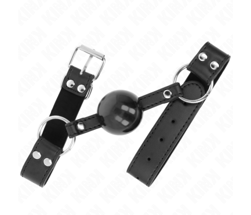 KINK - SOFT AND SOLID BALL 4 CM GAG WITH LEATHERETTE STRAP 62 x 2.5 CM ADJUSTABLE 42-58 CM