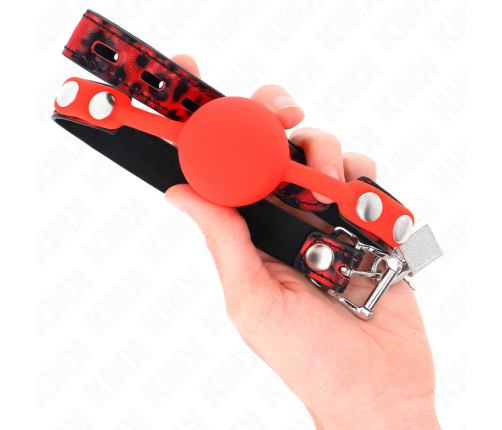 KINK - MODEL 2 SILICONE BALL 4 CM GAG WITH LOCK 60 x 2 CM