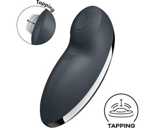SATISFYER - TAP & CLIMAX 2 VIBRATOR & STIMULATOR GREY