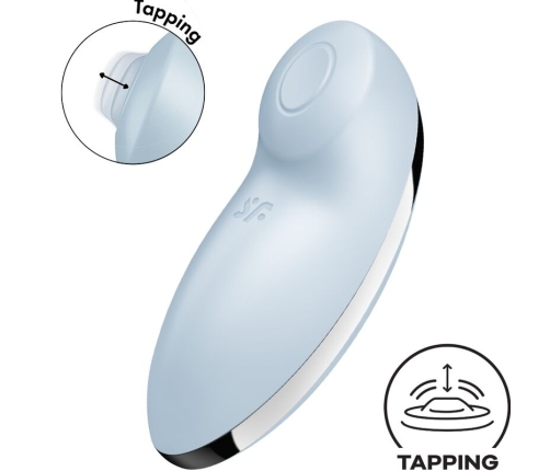 SATISFYER - TAP & CLIMAX 2 VIBRATOR & STIMULATOR BLUE