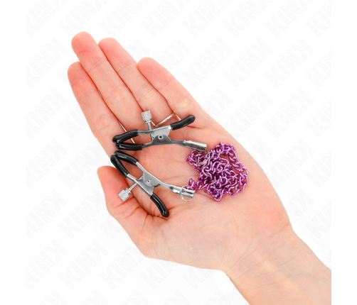 KINK - CHAIN NIPPLE CLAMPS PURPLE 30 CM