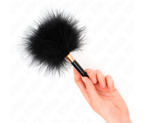 KINK - BLACK GOLD METAL TICKLE FEATHERS 18 CM