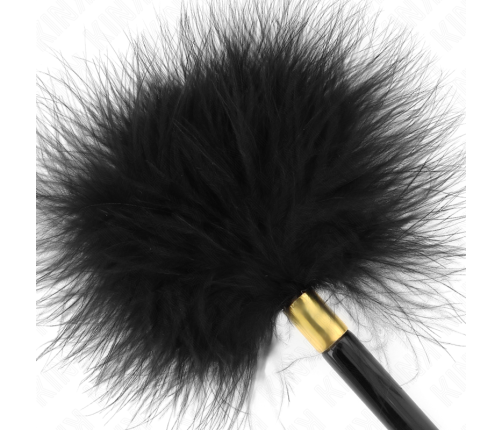 KINK - BLACK GOLD METAL TICKLE FEATHERS 18 CM