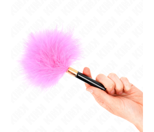 KINK - FUCHSIA GOLD METAL TICKLE FEATHERS 18 CM
