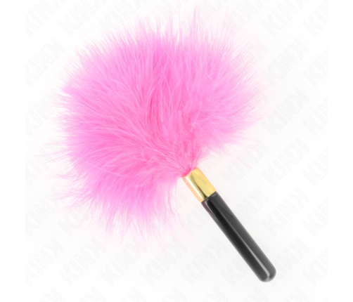 KINK - FUCHSIA GOLD METAL TICKLE FEATHERS 18 CM