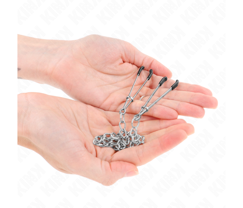 KINK - THIN NIPPLE CLAMPS WITH THICK CHAIN 30 CM