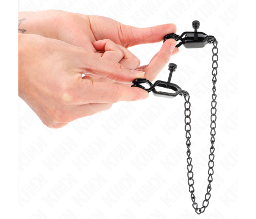 KINK - FLAT CHAIN NIPPLE CLAMPS BLACK 30 CM