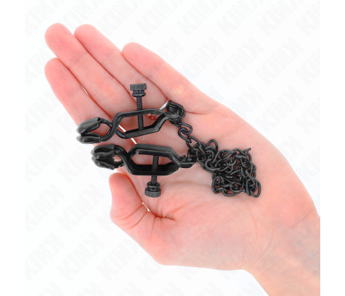 KINK - FLAT CHAIN NIPPLE CLAMPS BLACK 30 CM