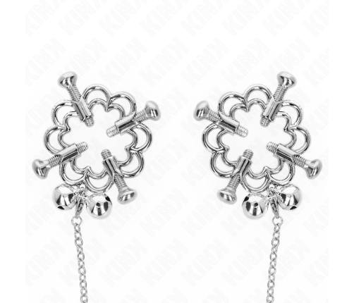 KINK - METAL FLOWER NIPPLE CLAMPS WITH CHAIN