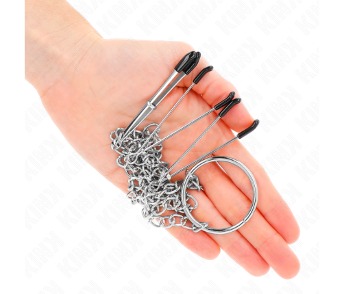 KINK - TRIPLE NIPPLE AND CLIT CLAMPS WITH CHAIN MODEL 1