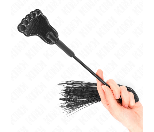 KINK - FOOT SHAPED PADDLE WITH TASSEL WHIP 31 CM