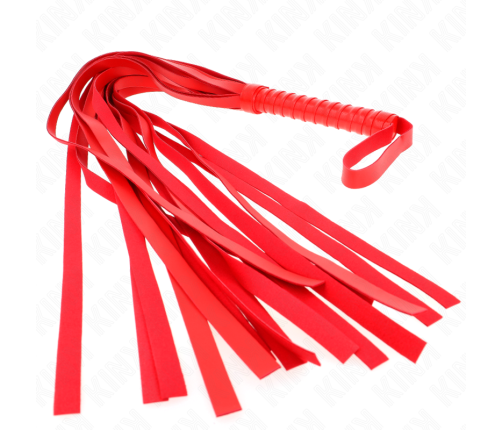 KINK - RED SHORT HANDLE LONG TAIL WHIP 70 CM