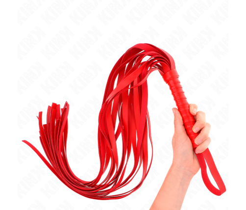 KINK - RED SHORT HANDLE LONG TAIL WHIP 70 CM