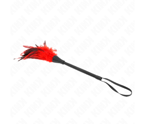 KINK - RED MAIDS HORN SHAPED TICKLE CHICKEN FEATHERS 36 CM