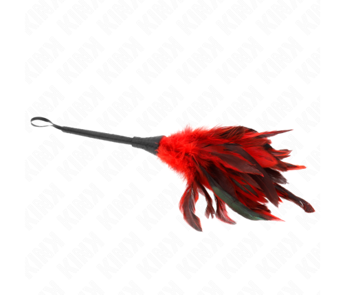 KINK - RED MAIDS HORN SHAPED TICKLE CHICKEN FEATHERS 36 CM