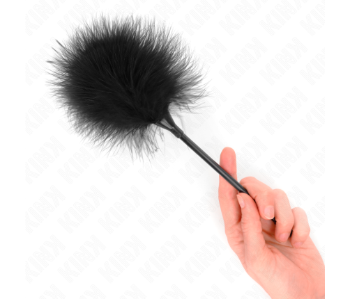 KINK - BLACK TICKLE FEATHERS USED FOR THE BONDAGE KIT 27 CM