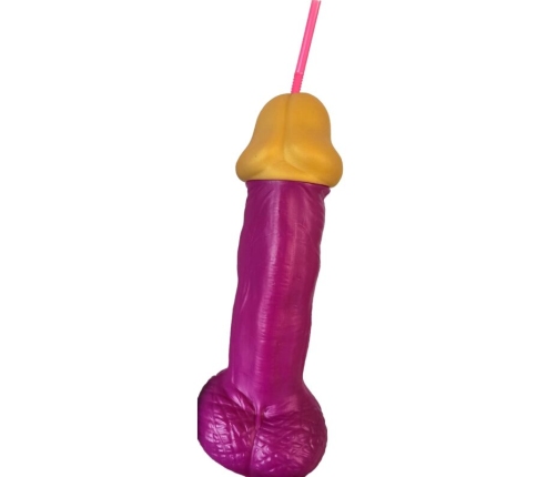 DIABLO PICANTE - FUCHSIA PLASTIC PENIS GLASS