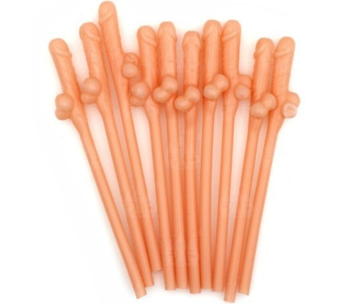 DIABLO PICANTE - 10 PENIS SHAPED STRAWS