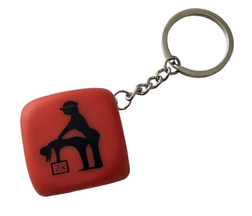 DIABLO PICANTE - RED DICE KEYCHAIN WITH POSES