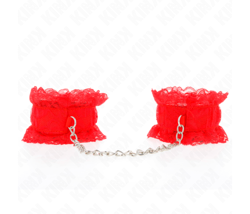 KINK - LACE ELASTIC WRIST RESTRAINTS RED