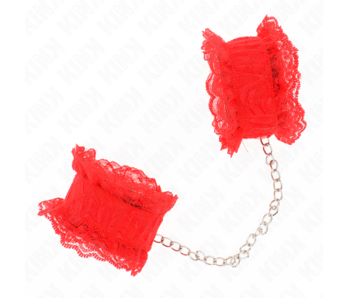 KINK - LACE ELASTIC WRIST RESTRAINTS RED