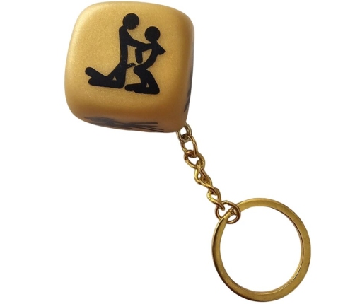 DIABLO PICANTE - GOLDEN DICE KEYCHAIN WITH POSES