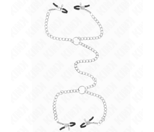 KINK - 4 CHAIN NIPPLE CLAMPS 32 CM WITH LITTLE CHAINS 14 CM