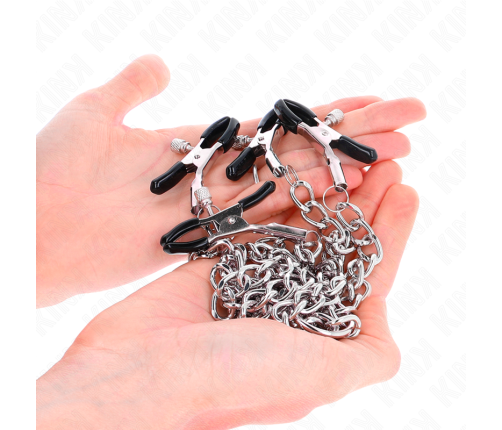 KINK - 4 CHAIN NIPPLE CLAMPS 32 CM WITH LITTLE CHAINS 14 CM