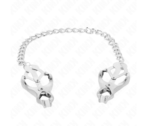 KINK - JAPANESE CLOVER NIPPLE CLAMPS WITH CHAIN SILVER 30 CM