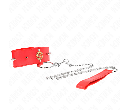 KINK - RED DIAMOND NECKLACE WITH BELT 65 CM AJDUSTABLE 35-51 CM X 7 CM