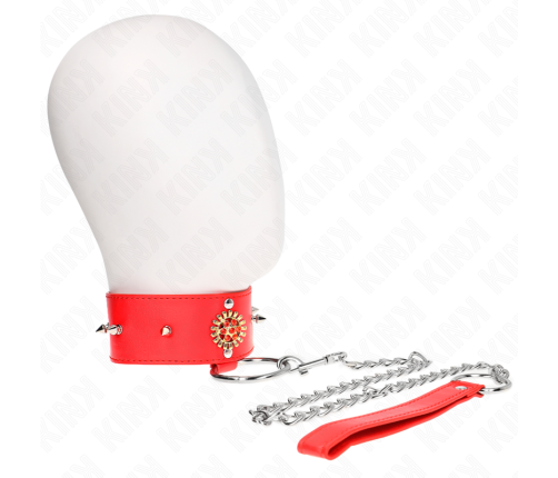 KINK - RED DIAMOND NECKLACE WITH BELT 65 CM AJDUSTABLE 35-51 CM X 7 CM