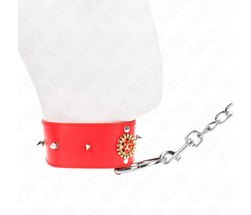 KINK - RED DIAMOND NECKLACE WITH BELT 65 CM AJDUSTABLE 35-51 CM X 7 CM