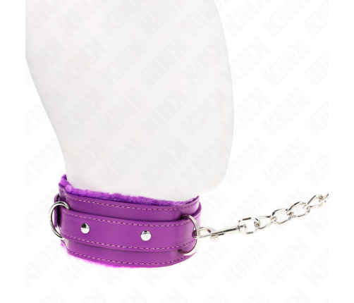 KINK - COLLAR WITH LEASH 65 CM WITH RESTRICTIONS PURPLE 36-42 CM X 5.5 CM